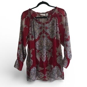 Chico’s Women’s Paisley Print Blouse
